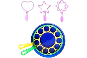 TOULIFLY Bolle Di Sapone,Bacchetta Per Bolle Sapone Giganti,6pcs Bubble Wands,Bolle di Sapone Bacchetta,Bacchette per Bolle in plastica Colorata,Bacchetta A Bolle Impostato Creativo,all’Aperto per Fare Bolle