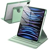 Fuchsia iPad Air 13 in&ccedil; 2024 ile Uyumlu 360 Derece D&ouml;nebilen Standlı Pino iPad Tablet Kılıfı