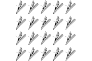 Happyyami 50 piezas de Navidad hierro metal pinzas de cocodrilo bola de Navidad adornos clips para decoraciones de Navidad pinzas de cocodrilo multifuncionales para manualidades