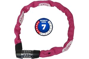 Cerradura de Cadena ABUS Tresor 1385 - Cerradura de combinación de Acero Templado - Cadena Cuadrada de 7 mm de Grosor - Nivel de Seguridad ABUS 7