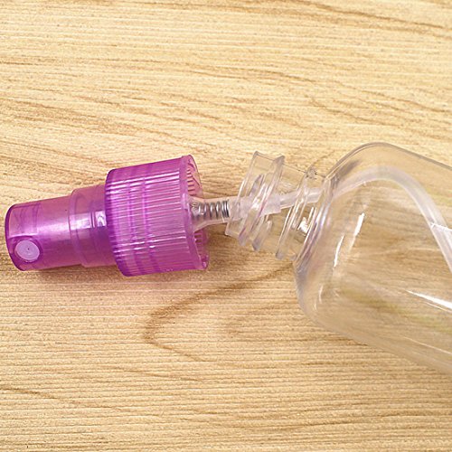 3 x 50 ml Sprüh Kopf Kosmetik Flasche | Beauty | Set bunte Farben | optisch schön | Flüssigkeit selbst abfüllen | durchsichtig | Drehverschluss | Flug Reise | Sommer – Kühlung durch Wasser Zerstäuber | Beyond Dreams - 5