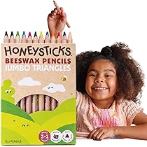 Honeysticks 100% Pure Beeswax Crayons - Jumbo Crayons for Toddlers, Kids - Non-Toxic, Food Safe Colors, Sustainably Made in New Zealand - Large Size is Easy to Stick Honeysticks 100% Pure Beeswax Crayons - Jumbo Crayons for Toddlers, Kids - Non-Toxic, Food Safe Colors, Sustainably Made in New Zealand - Large Size is Easy to Stick
