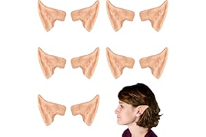 TUONYIS 5 Paar Elfenohren Latex Elfenohr Goblin Ohren Spitzohren Gefälschte Ohren Prothetische Elfenohren Latex Goblin Ohren für Halloween Weihnachten Cosplay Verkleidung Zubehör Party Requisiten