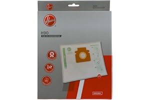 HOOVER H90 Sacs Pour Aspirateurs Hoover - Compatibles avec les Aspirateurs H-ENERGY 300 - Sacs d'Origine - en Microfibre - Pure EPA - Lot de 4 Pièces