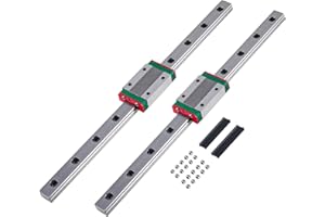 CNCYEAH MGN12H Lot de 2 guides de rail linéaires miniatures 1000 mm avec blocs coulissants MGN12H Roulement linéaire bloc de guidage linéaire pour appareils automatiques, instruments de mesure de
