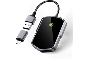 Ktilura CarPlay Wireless Adapter for Apple,2024 Upgrade Carplay Converts Wired to Wireless CarPlay Dongle for Wireless Control Plug & Play Carplay,Fit for Cars from 2017-2024 & iPhone iOS 10+