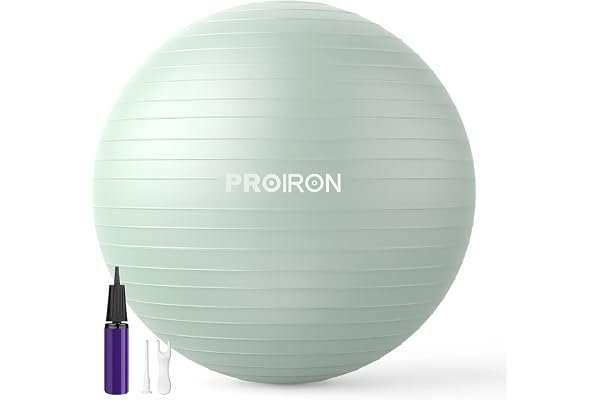 PROIRON Balles d'exercices Fitness Très épais avec mouvements de Yoga, 55CM 65CM 75CM Swiss Ball, Ballon de Gym avec Pompe Rapide, Anti-éclatement et Anti-dérapant Yoga Ball | Ballon de Gym avec Pompe Rapide, Anti-éclatement et Anti-dérapant Yoga Ball pour le yoga, pilâtes, étirements