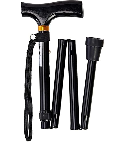 Homecraft Folding Coloured Walking Stick With Wooden Handle Lightweight Adjustable Walking Cane For Balance Mobility Aid~p50108857