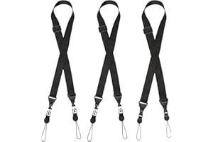 SAVITA 3 szt. Regulowany Pasek na Ramie, Zapasowa Nylonowa Smycz na Szyje do Aparatu Pasek na Ramie Crossbody do Etui na Tablet Torba na Laptopa Teczka Aparat (Czarny)