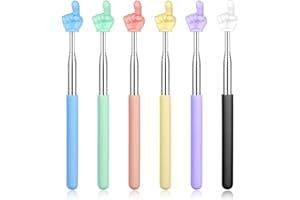 BRUISLARD 6PCS Pointer Finger Stick For Classroom, Telescopic Teachers Pointer Multipurpose Mini Retractable Hand Pointers Stick for Elementary School, Kindergarten Classroom Presentations Reading