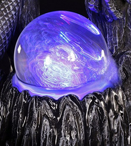 Drachen Brunnen mit LED – Figur Zimmerbrunnen Gothic - 6