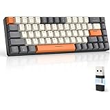 MAGIC-REFINER RK68 Tastiera Gaming Meccanica, 60% Tastiera Wireless 2.4Ghz/Bluetooth 5.0, Apex Pro Mini Hot-Swappable 68 Tast