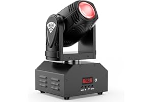 Leleght LED Moving Head Light DJ Lighting with d-mx512 Sound Activated RGBW Beam Light for Disco Party Club Stage Band Lighting Show