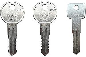 KeyPower N001-N250 & N001R-N250R PreCut Keys (2) for Thule Ski, Roof, Cargo Box, Carrier Racks and Crossbars, Select Your Key Number, Come with One Free D1251 LockCore Control Removal Key, Code:N176