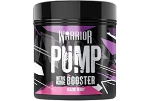 Warrior Pump Non Stim Pre-Workout Powder 225g – Nitric Oxide Supplement – Contains Citrulline Malate, Cyclic Dextrin for Energy, Focus, and Performance – 30 Servings (Blazin Berry)