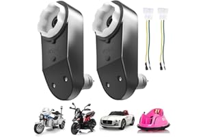 POLYNX 6V-12V RS390 Motor Gearbox for Kids ELectric Ride on Toys Car,High-Speed Motor Gearbox for 12V Electric Motor Bike Upgrade Replace Accessory Parts (2PCS 12V 16000RPM)