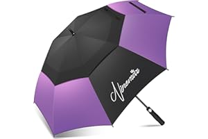 NINEMAX Parapluie De Golf Grande Taille - 62/68 Inch Parapluie Golf Automatique Ouverture Parapluie Grand et Coupe-vent Double Canopée pour Homme Femme