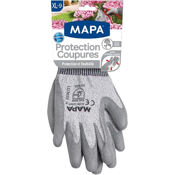 MAPA - Gants De Jardinage Imperméables XL - Résistance -10°C - Double Enduction Latex - Intérieur Chaud