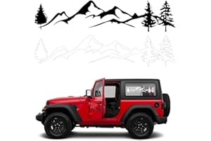 VQEOEOT Adesivo per Auto, SUV RV Camper Offroad, Adesivi Montagna Adesivi per Cofano,Auto Grafici Montagna Foresta Adesivo Decorativo in Vinile Impermeabile Universale, 100×20cm