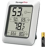 ThermoPro TP50 dijital termo-higrometre, i&ccedil; mekan termometresi, higrometre, sıcaklık ve nem &ouml;l&ccedil;er, oda iklimi kontrol&uuml;, oda h