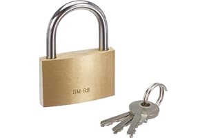 (6) Candado cilindrico de latón, 40 mm