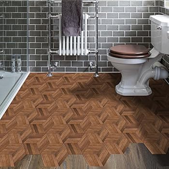 APSOONSELL Fliesenaufkleber Sechseck Badezimmer für Boden und Wände