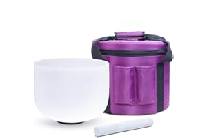 KVKA Kristall klangschale F Note Heart Chakra 8 Zoll mit Tragetasche - F Noten Herz Chakra (432hz)