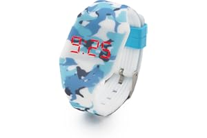 Kiddus Orologio digitale a LED bambini, ragazze, adulti. Cinturino comodo in morbido silicone. Batteria giapponese lunga durata. Facilità di lettura e apprendimento dell’ora.