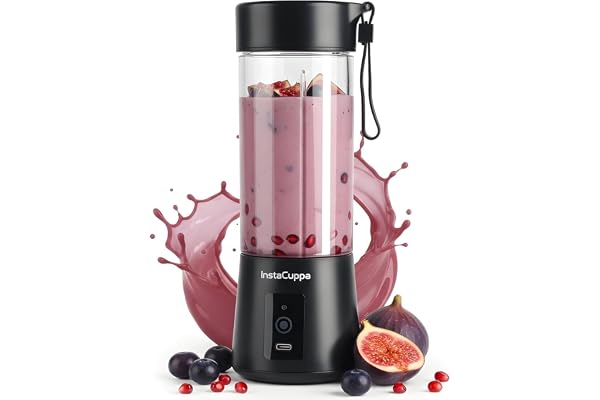 InstaCuppa Portable Blender for Smoothie and Juices, Milk Shakes, Crushing Ice, USB Rechargeable Blender Machine for Kitchen