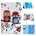 Produktbild Samsung Galaxy Tab A (2016) 10.1 Hülle, Asnlove PU Ledertasche Schutzhülle + Weich Hülle Stand Feature Flipcase Tasche Leather Case mit Standfunktion Tablet Etui mit Karte Slots für Galaxy Tab A 10.1 T580N/ T585N Smart Cover mit Auto Sleep Wake up / Standfunktion - Paar Eulen
