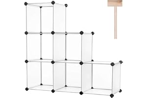 GROSSē Folding Wardrobe Organisers Cubes Storage for clothes, kids toys, Bathroom Plastic Organizer Closet Shelves Under Stairs Shoe Rack Space Saving Solution