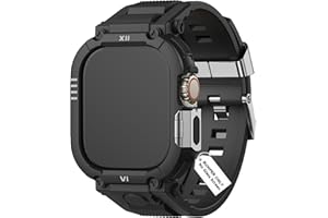 DABAOZA Compatible with Apple Watch Bands Men 49mm 46mm 45mm 44mm 42mm Sport Shockproof Heavy Duty Protective Band with Bumper Cover for iWatch SE Ultra Series 10/9/8/7/6/5/4