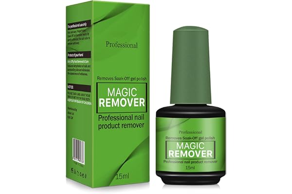 Dissolvant de Vernis à Ongles en Gel 15 ml, Magie Remover Vernis Professionnel, Enlève Facilement et Rapidement, Ne Blesse Pas les Ongles