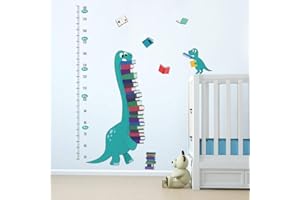 ufengke Dinozaury wykresy wzrostu naklejki ścienne książki wzrost naklejki ścienne sztuka dekoracja do sypialni dziecięcej przedszkola