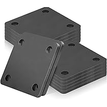 thumbnail image 2 of Sidco Supply 6x6 Weldable Square Steel Metal Baseplate Laser Cut A36 Steel Plate 6mm Thick, 1 2 of 14