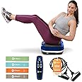 LifePro Vibration Plate Exercise Machine- Whole Body Vibration Fitness Trainer w/ Loop Bands - Vibrating Plate Exercise Machine With Remote, Balance Straps, Videos & Manual- 150Kg Max Load