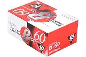 ZOYLINK 10 sztuk pustej taśmy kasetowej, profesjonalna kaseta audio do nagrywania głosu (60 minut)