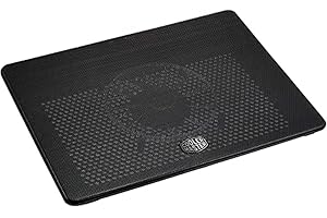 Cooler Master NotePal L2 Refroidisseur pour Ordinateur Portable Léger et Ergonomique, Ventilateur 160mm Silencieux LED Bleu, Plaque Métallique Perforée, Compatible avec PC Portables jusqu'à 17 Pouces