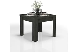 WHOUS Tavolo Allungabile JESI per Sala da Pranzo e Soggiorno, Estensibile da 90 a 180 cm, Tavolo Cucina per 4-8 Persone, Ardesia