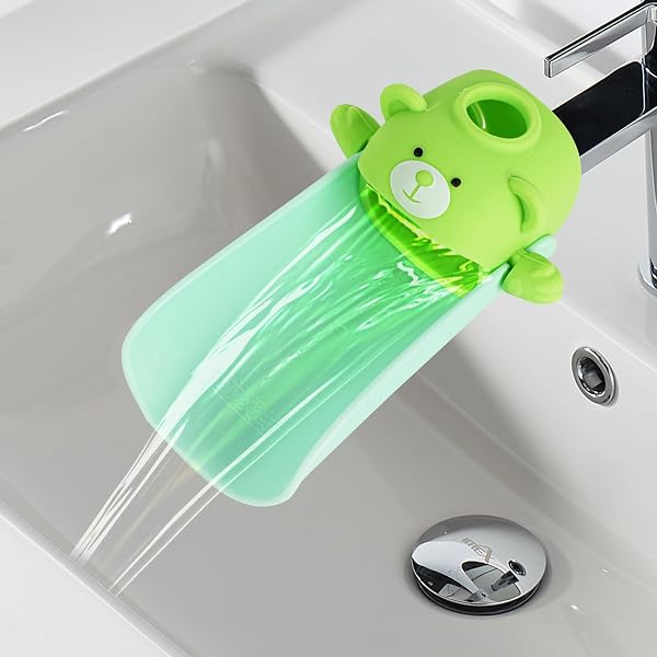 Prolongateur Robinet Enfant - Forme Canard - Silicone TPE - Anti-éclaboussures - Lavage Mains Facile