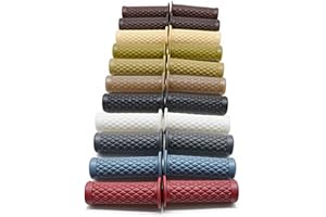 MOMOALA JenNiFer 25Mm Moto Guidon Main Grip Noir Cafe Racer Bubber Clubman sur Mesure pour Honda/Harley - Noir