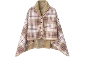 WINKEEY Manta con Capucha de Invierno Frazada Forro Polar, Suave, cálida, Sudadera con Capucha acogedora Manta térmica