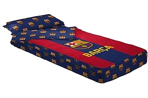 MONTSE INTERIORS, S.L. Saco nórdico Estampado con Cremallera y Bajera Ajustable del FC Barcelona, Licencia Oficial Fabricada por Montse Interiors. (FC Barcelona, para Cama de 90x190/200)