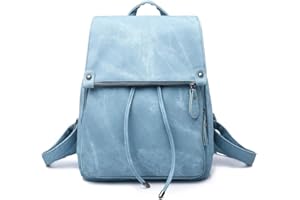 Everfunny Women Backpack Waterproof Anti-theft Lightweight PU Fashion Leather Nylon School Shoulder Bag Travel Cute Backpack Girls Ladies