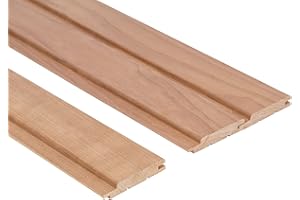 Saunainter Profilholz Thermo-Espe Klasse A Nut-Feder STP 15x90mm 1500mm 6Stk Baumaterial für Sauna und Innenräume