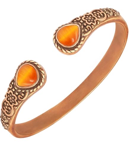 EnerCoppeX Bracciale da donna in rame per artrite e articolazioni, braccialetto di terapia magnetica in rame puro per tunnel carpale, 3500 Gauss efficace magneti per alleviare il dolore