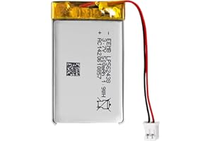 EEMB Batterie Lithium polymère 3,7V 500mAh 562438 Batterie Rechargeable lipo avec connecteur JST avec VXI Blue Parrott - vérifier la polarité de l'équipement et du connecteur Avant l'achat