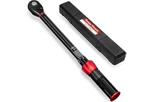 VANPO Clé Dynamométrique 20-220Nm, 1/2" Clé Dynamométrique avec 72 Dents Clé à Cliquet Réversible, Haute Précision ±3% avec Boîte de Rangement pour Autos, Motos et Camion