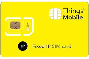 SIM card with fixed IP - Things Mobile - Global coverage, GSM/2G/3G/4G LTE multi-operator network, no fixed costs, without due date with competitive rates. 10 € credit Included