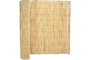 Canisse en bambou, clôture de jardin, couverture de protection contre le vent et le soleil - Longueur 500 x Profondeur 150 cm -JUANIO-